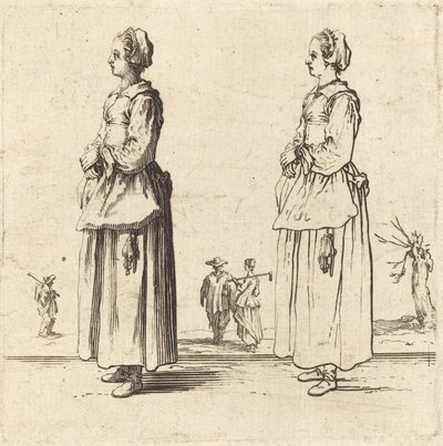 Peasant Woman, in Profile, Facing Left by Jacques Callot