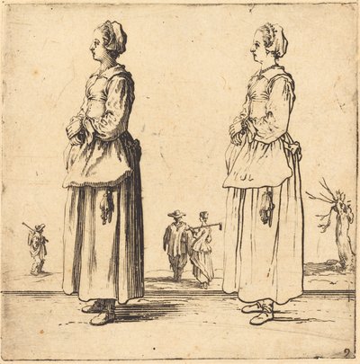 Peasant Woman, in Profile, Facing Left by Jacques Callot