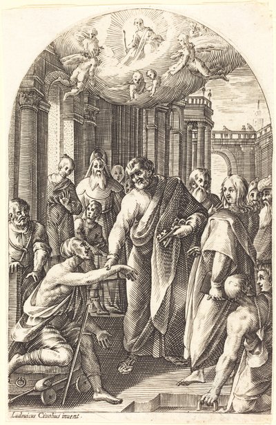 Peter and John Healing the Lame by Jacques Callot