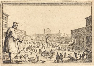 Piazza SS. Annunziata, Florence by Jacques Callot