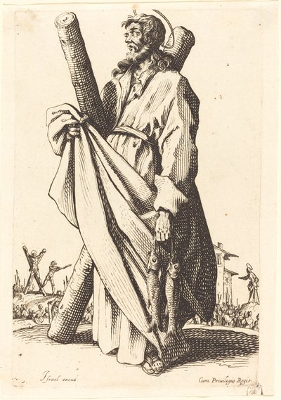 Saint Andrew, published 1631 by Jacques Callot