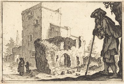 Shepherd and Ruins by Jacques Callot