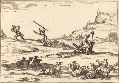 Shepherds Defending their Herds by Jacques Callot