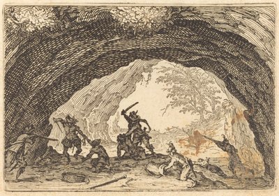 Soldiers Attacking Robbers by Jacques Callot