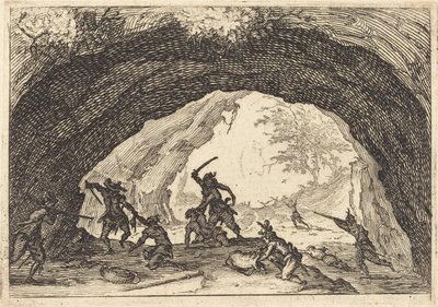 Soldiers Attacking Robbers by Jacques Callot