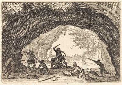 Soldiers Attacking Robbers by Jacques Callot