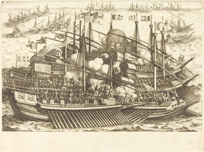 The First Naval Battle by Jacques Callot