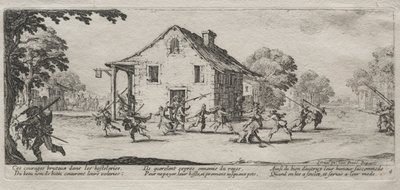The Large Miseries of War: Marauding, 1633 by Jacques Callot