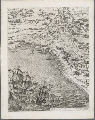 The Siege of La Rochelle: Plate 12 by Jacques Callot