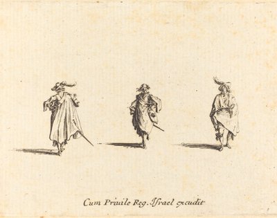 Three Gentlemen by Jacques Callot