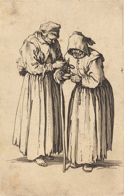 Two Beggar Women by Jacques Callot
