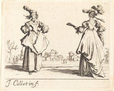 Two Society Women by Jacques Callot