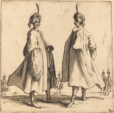 Two Turks by Jacques Callot