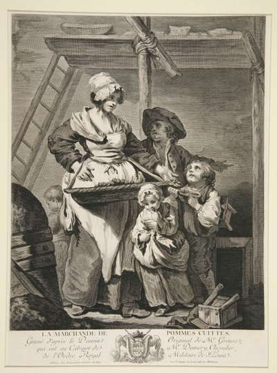 The Baked Apple Seller by Jacques Firmin Beauvarlet