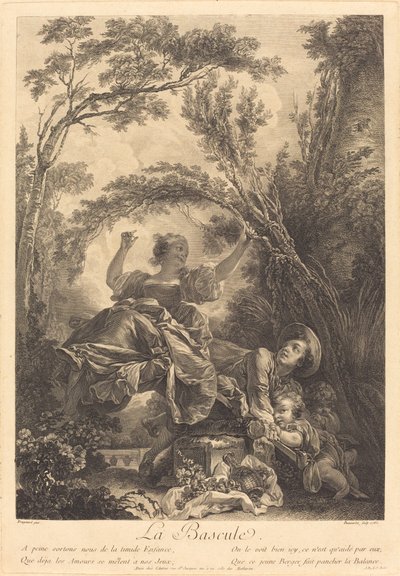 The Seesaw by Jacques Firmin Beauvarlet after Jean Honoré Fragonard