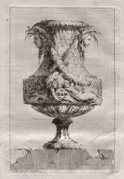 Suite of Vases: Plate 20 by Jacques François Saly