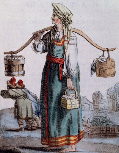 Eggs Seller in St Petersburg by Jacques Grasset de Saint Sauveur