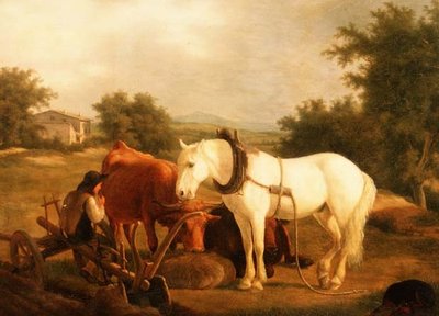 The Plough Team Resting by Jacques Laurent Agasse