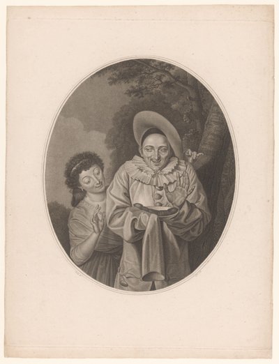 Pierrot with Sausage by Jacques Louis Copia