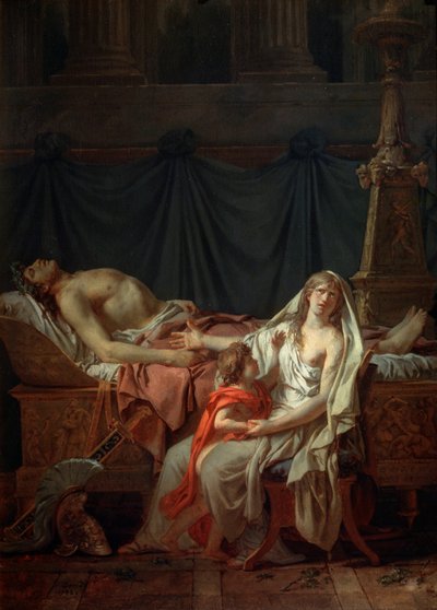 Andromache mourns Hector, 1783 by Jacques Louis David
