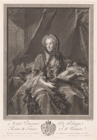 Portrait of Queen Maria Leszczyńska by Jacques Nicolas Tardieu