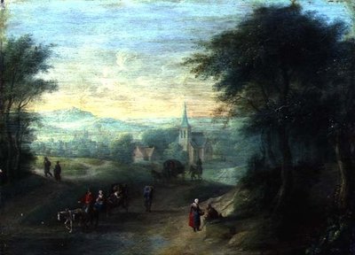 Mountainous River Landscape by Jacques Willem Blarenberghe