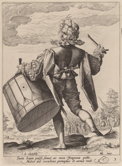 Drummer by Jacques de Gheyn II after Hendrik Goltzius