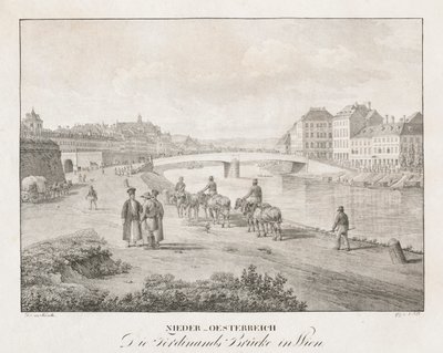 Lower Austria, The Ferdinand Bridge in Vienna by Jakob Alt