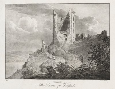 Hungary, Old Tower at Vicegrad by Jakob Alt