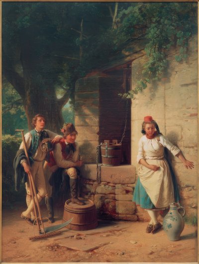 Girl at the Well by Jakob Becker