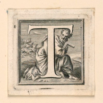 Decorated Capital Letter T by Jakob Frey