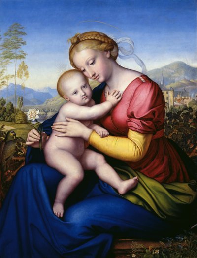 Madonna with Child and Parrot by Jakob Götzenberger