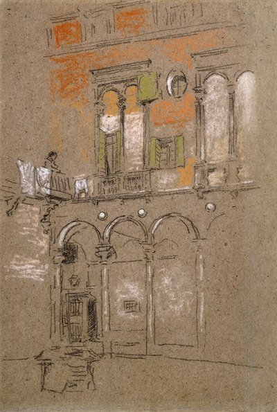 A Venetian Courtyard by James Abbott McNeill Whistler