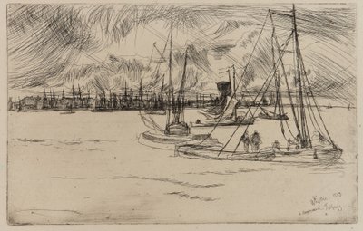 Amsterdam from the Tolhuis by James Abbott McNeill Whistler