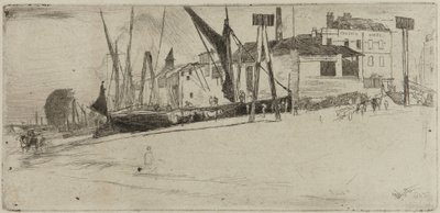 Chelsea Wharf, 1863 by James Abbott McNeill Whistler