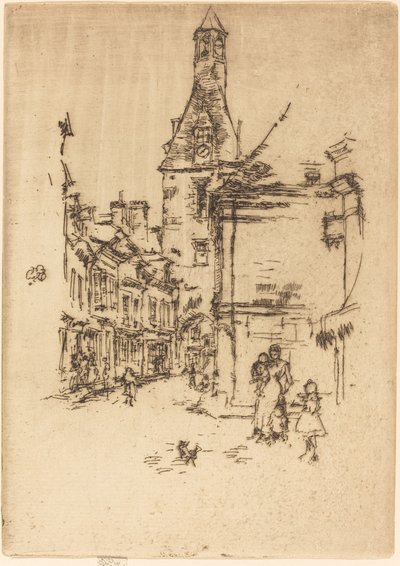 Clock-Tower, Amboise, 1888 by James Abbott McNeill Whistler