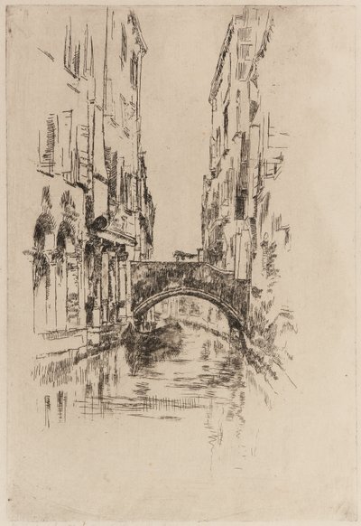 Gondola under a Bridge by James Abbott McNeill Whistler