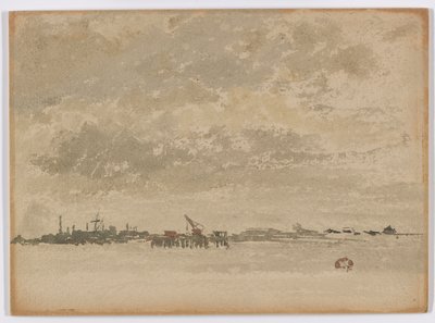 Grey and Silver–Purfleet, 1881-1883 by James Abbott McNeill Whistler