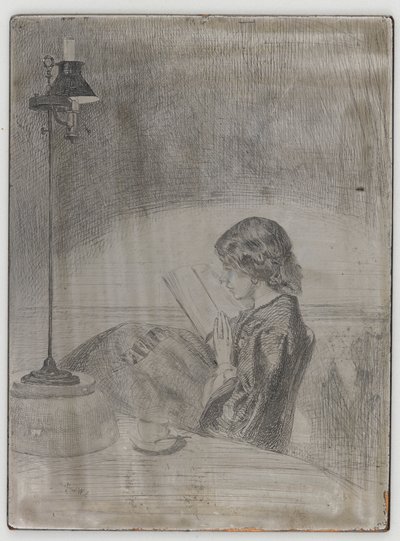 Reading by Lamplight by James Abbott McNeill Whistler