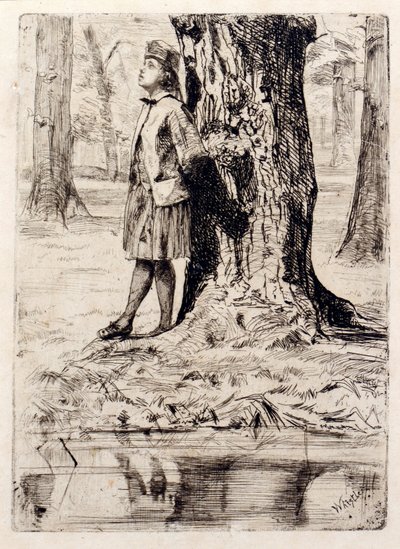 Seymour Standing Under a Tree by James Abbott McNeill Whistler