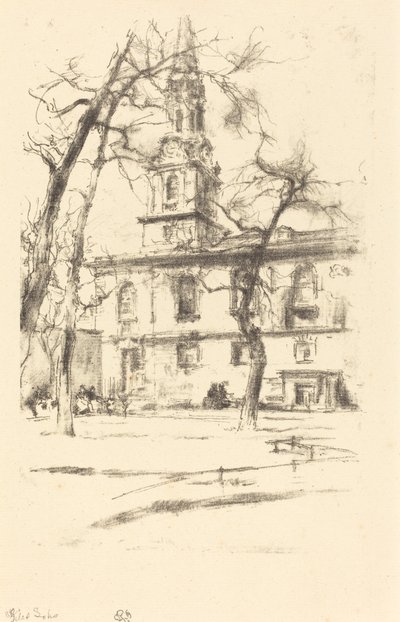 St. Giles-in-the-Fields by James Abbott McNeill Whistler