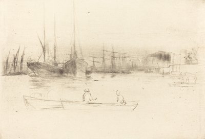 Steamboats off the Tower by James Abbott McNeill Whistler