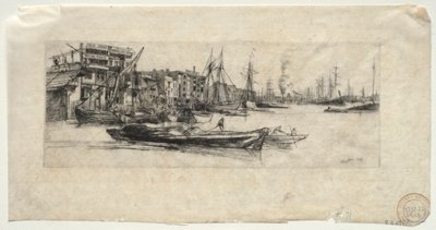 Thames Warehouse, 1859 by James Abbott McNeill Whistler