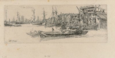 Thames Warehouses, 1859 by James Abbott McNeill Whistler