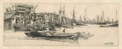 Thames Warehouses, 1859 by James Abbott McNeill Whistler