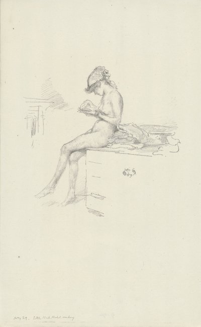 The Little Nude Model, Reading by James Abbott McNeill Whistler