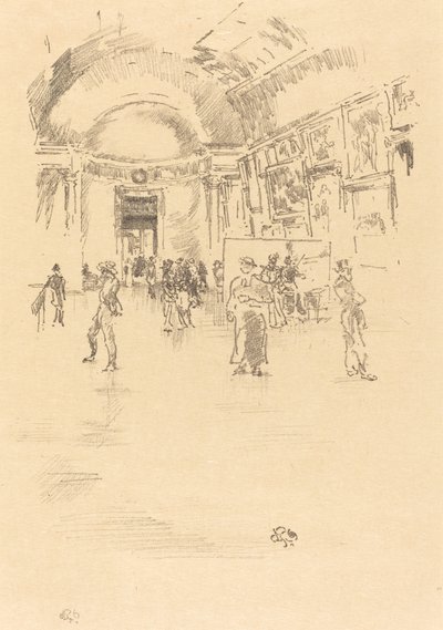 The Long Gallery, Louvre by James Abbott McNeill Whistler