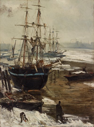 The Thames in Ice by James Abbott McNeill Whistler