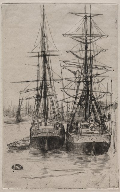 The Two Ships by James Abbott McNeill Whistler