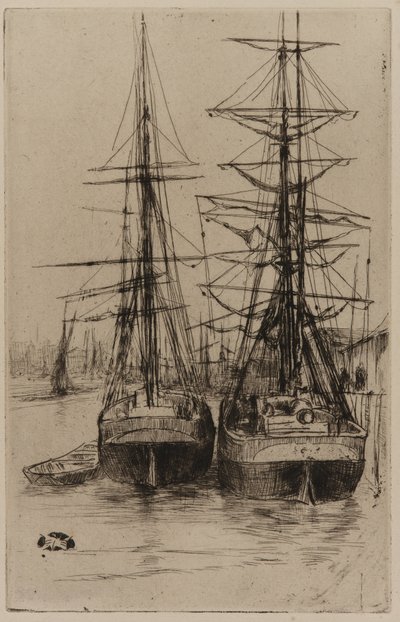 The Two Ships by James Abbott McNeill Whistler